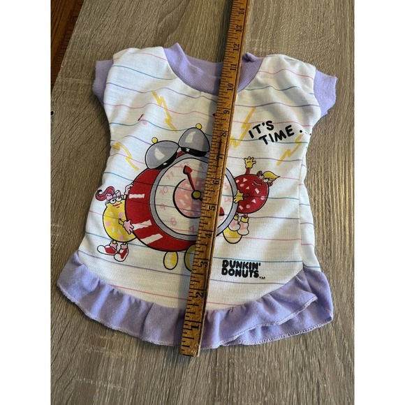 Vintage 1980s Ronnie Jama Dunkin Donuts Infant Baby Or Doll Nightgown USA Made - Picture 4 of 7